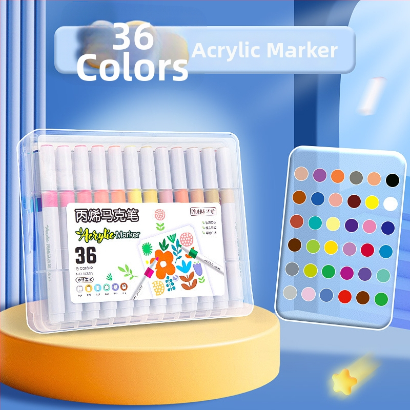 Dehong Akrüülmarkerid Õpilastele, Läbipaistmatud ja Segavad, Veepõhised