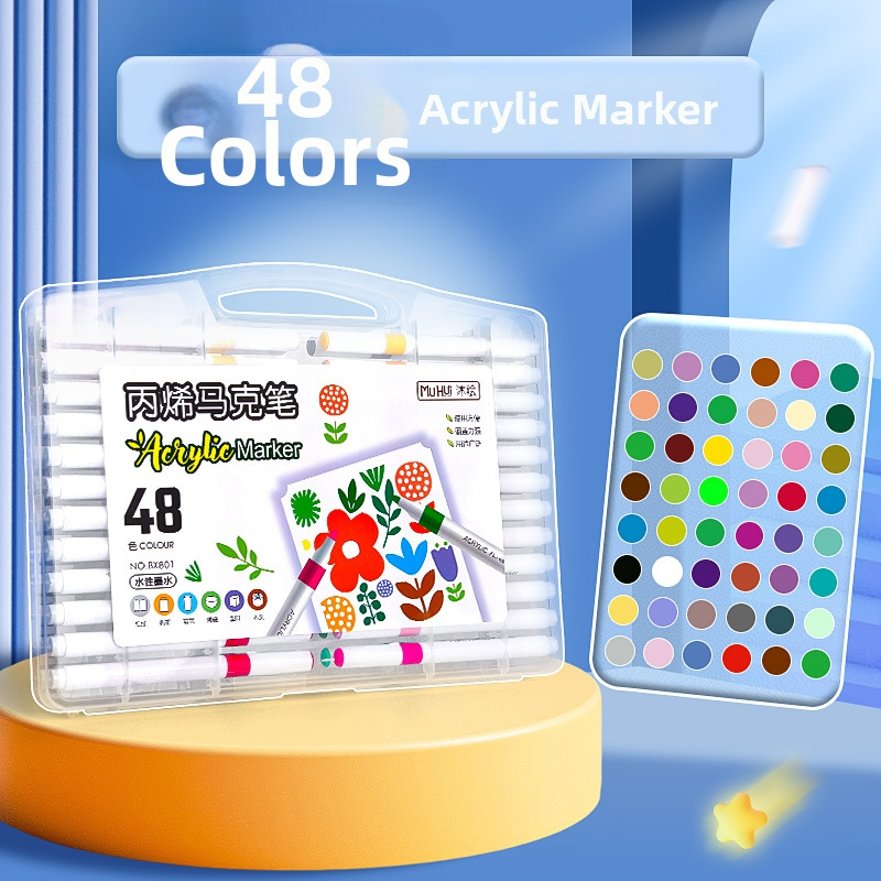 Dehong Akrüülmarkerid Õpilastele, Läbipaistmatud ja Segavad, Veepõhised