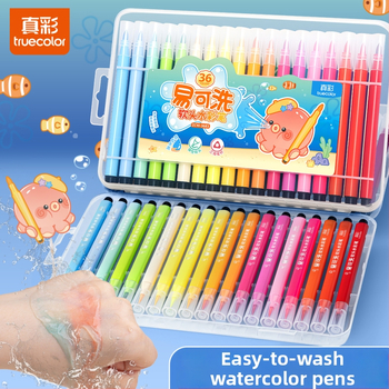True Color akrüülmarker — pehme ots, akvarellistiil, korduvkasutatav pliiats lastele ja kooliprojektide jaoks