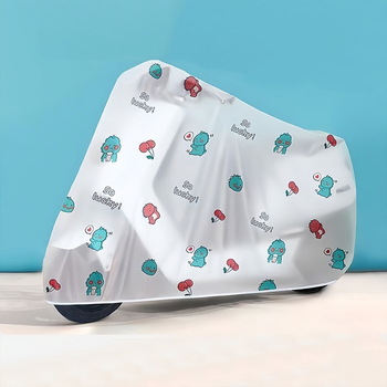 Husa pentru vehicul electric - îngroșată, transparentă, stil desen animat, impermeabilă