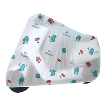 Husa pentru vehicul electric - îngroșată, transparentă, stil desen animat, impermeabilă