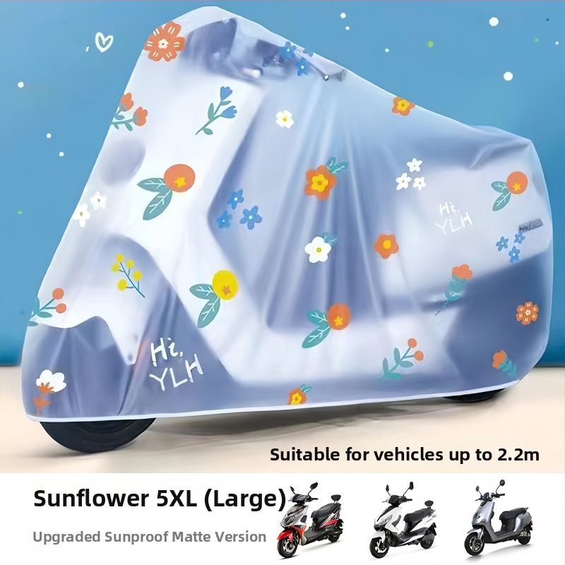 Elektrisko transportlīdzekļu pārsegs - biezināts, caurspīdīgs, multfilmu stila, ūdensizturīgs