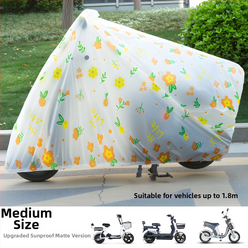 Elektro transporto dangtis - sutirštintas, permatomas, animacinio stiliaus, atsparus vandeniui