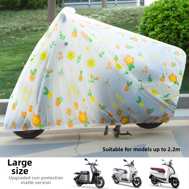 Elektro transporto dangtis - sutirštintas, permatomas, animacinio stiliaus, atsparus vandeniui