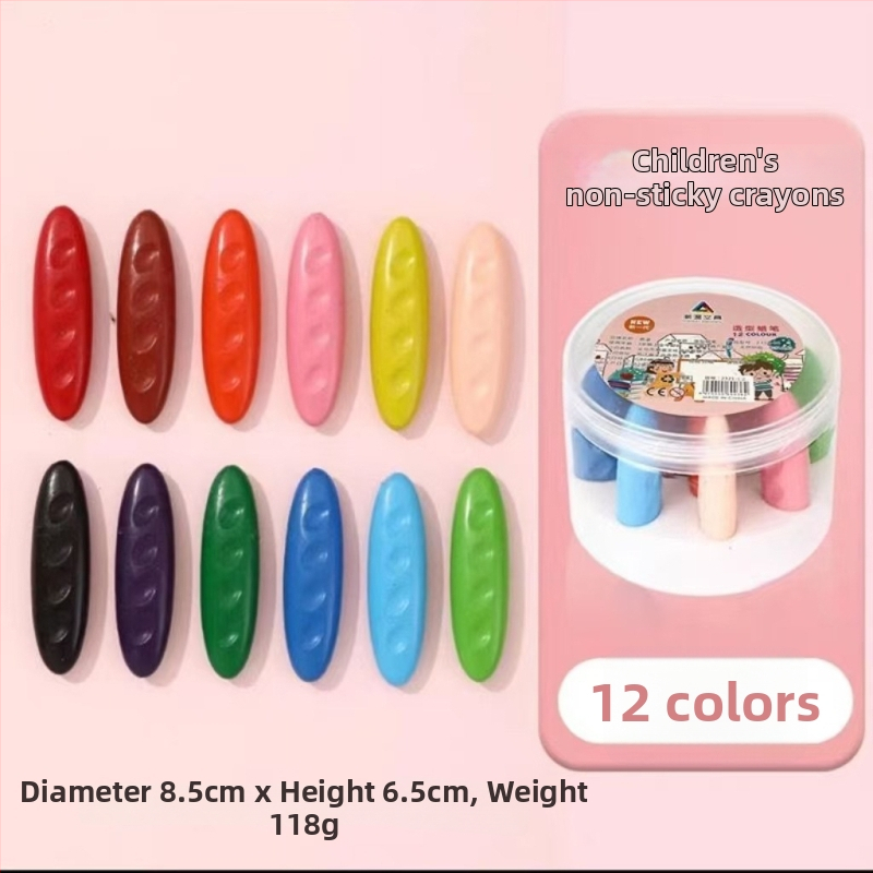 Laste plastist kriidid graffiti joonistamiseks, pähkli-kujuline kuju, ovaalne korpus, Kriidid seeria, logotipi trükkimine, kohandamine saadaval