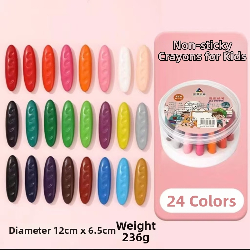 Laste plastist kriidid graffiti joonistamiseks, pähkli-kujuline kuju, ovaalne korpus, Kriidid seeria, logotipi trükkimine, kohandamine saadaval