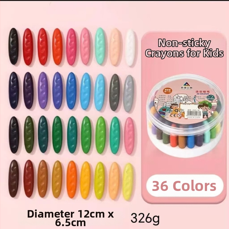 Laste plastist kriidid graffiti joonistamiseks, pähkli-kujuline kuju, ovaalne korpus, Kriidid seeria, logotipi trükkimine, kohandamine saadaval