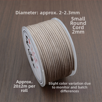 Jade Rope 2m käsitsi kootud ümmargune köis käevõrude ja ripatside jaoks, matt viimistlus, tagastamise muster, lihtne stiil