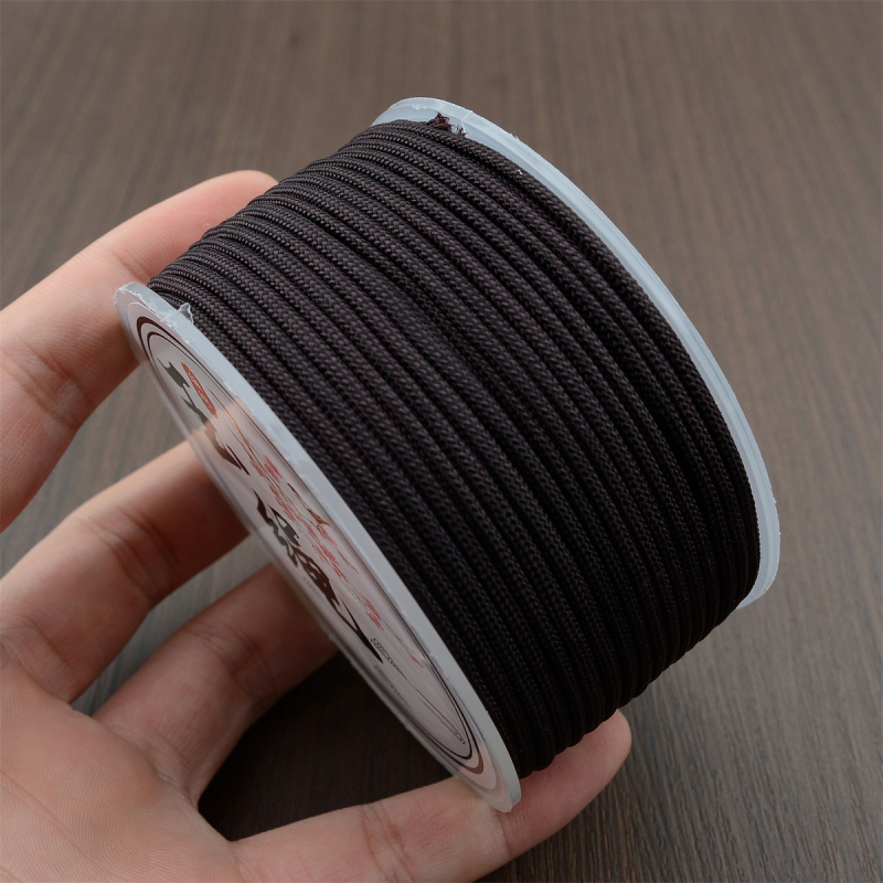 Jade Rope 2m käsitsi kootud ümmargune köis käevõrude ja ripatside jaoks, matt viimistlus, tagastamise muster, lihtne stiil