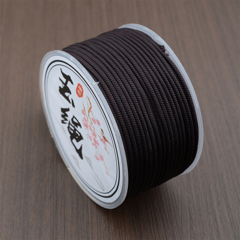 Jade Rope 2m käsitsi kootud ümmargune köis käevõrude ja ripatside jaoks, matt viimistlus, tagastamise muster, lihtne stiil