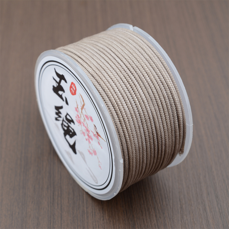 Jade Rope 2m käsitsi kootud ümmargune köis käevõrude ja ripatside jaoks, matt viimistlus, tagastamise muster, lihtne stiil