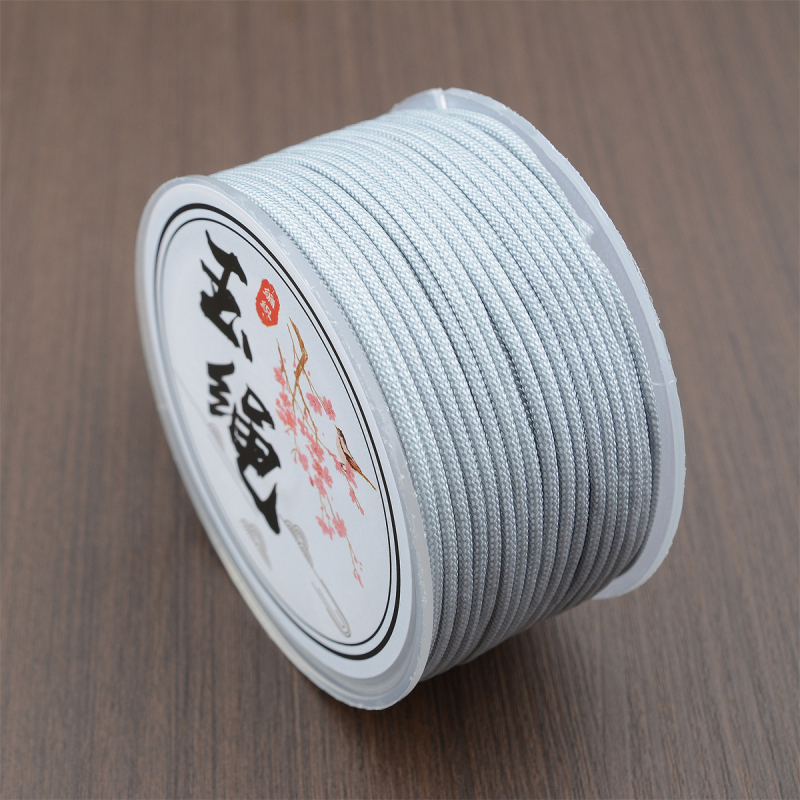 Jade Rope 2m käsitsi kootud ümmargune köis käevõrude ja ripatside jaoks, matt viimistlus, tagastamise muster, lihtne stiil