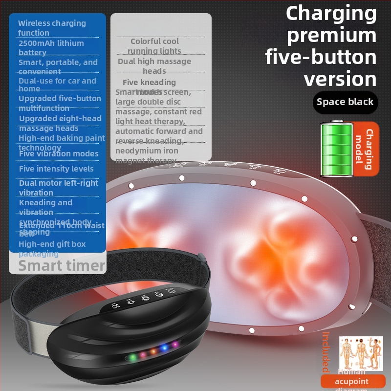 4D kõhu masseerija puutetundliku ekraaniga, laaditav, arvutipõhine juhtimine, 4 kiirust, 5–7 massaažipead, 3C sertifikaat 2015010907762696
