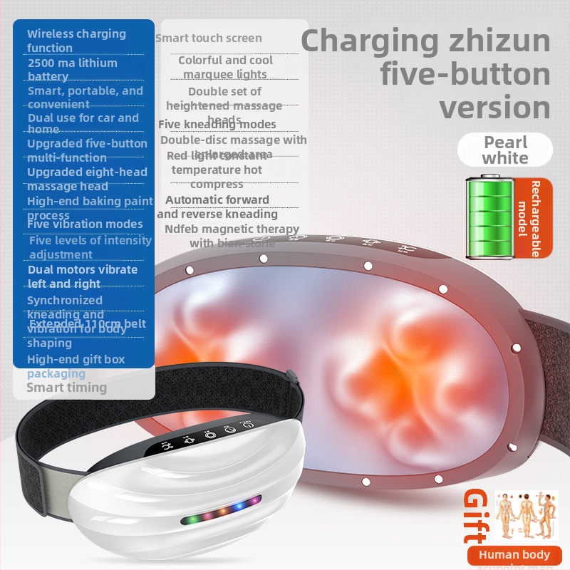 4D kõhu masseerija puutetundliku ekraaniga, laaditav, arvutipõhine juhtimine, 4 kiirust, 5–7 massaažipead, 3C sertifikaat 2015010907762696