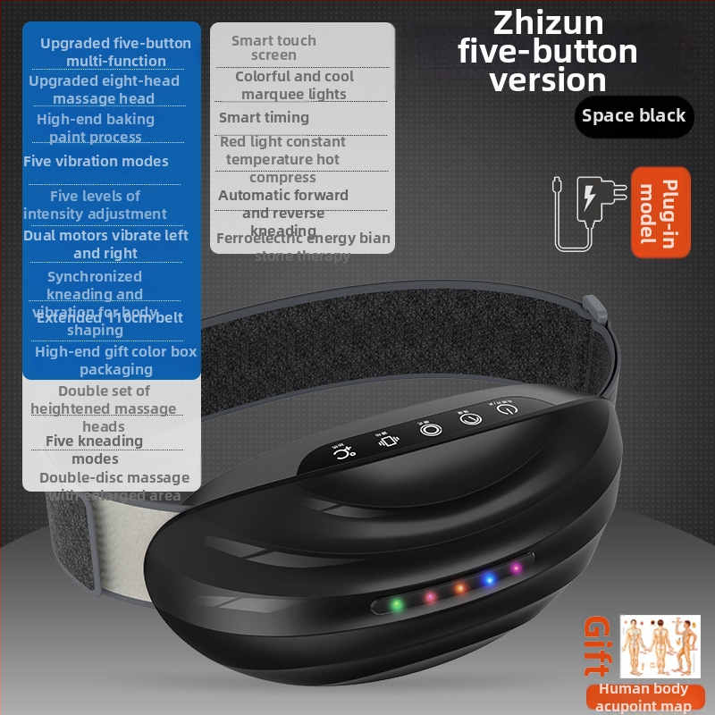 4D kõhu masseerija puutetundliku ekraaniga, laaditav, arvutipõhine juhtimine, 4 kiirust, 5–7 massaažipead, 3C sertifikaat 2015010907762696