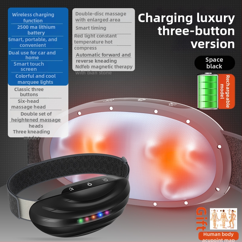 4D kõhu masseerija puutetundliku ekraaniga, laaditav, arvutipõhine juhtimine, 4 kiirust, 5–7 massaažipead, 3C sertifikaat 2015010907762696