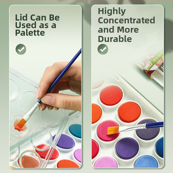 Deli mineraalpigmentidega akvarellide komplekt, kastis algajatele ja lastele