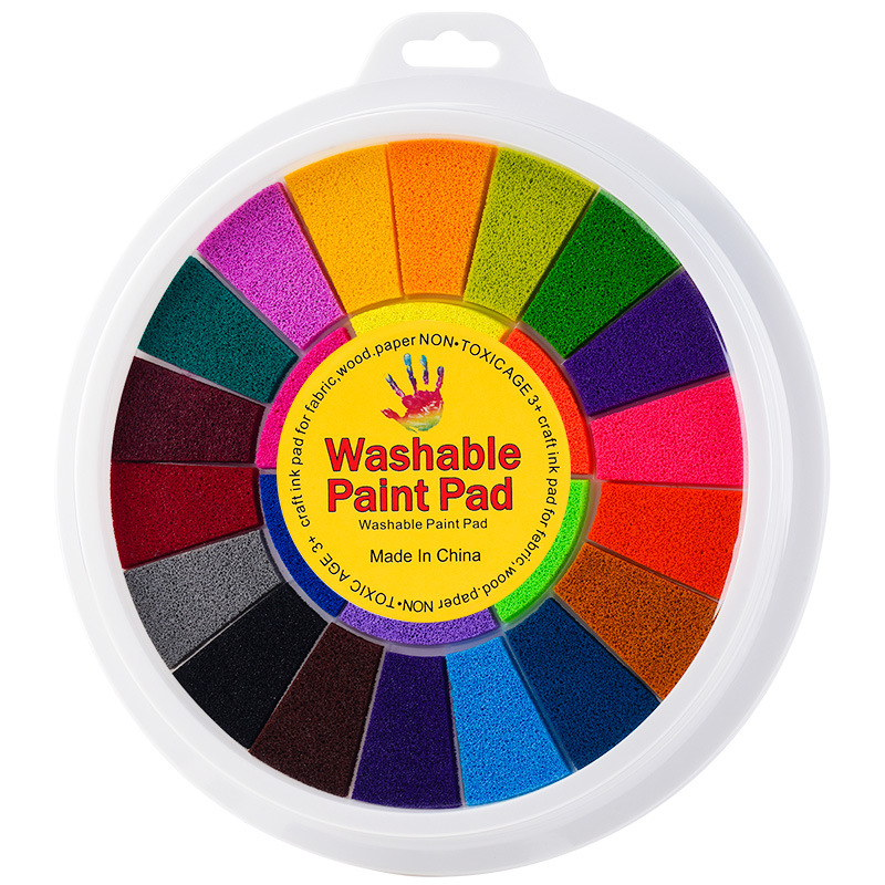 Sõrmejoon tintpad – Reverse kaubamärk, akvarellikomplekt, karp 24 tükki, sobib sünnipäevaks, IP-luba: Ei