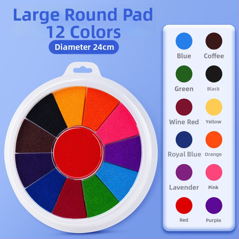 Sõrmejoon tintpad – Reverse kaubamärk, akvarellikomplekt, karp 24 tükki, sobib sünnipäevaks, IP-luba: Ei