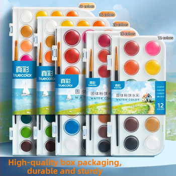 Truecolor akvarelide pigmendi komplekt – tahke pulber, 36 ühikut