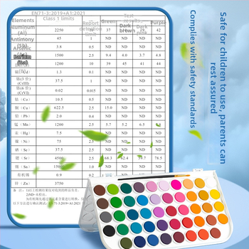 Truecolor akvarelide pigmendi komplekt – tahke pulber, 36 ühikut