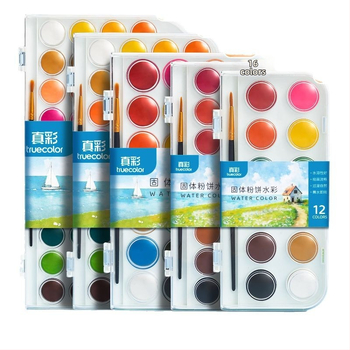 Truecolor akvarelide pigmendi komplekt – tahke pulber, 36 ühikut