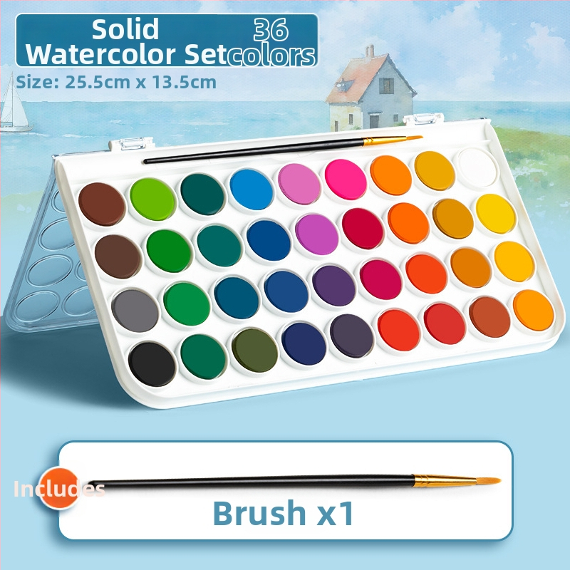 Truecolor akvarelide pigmendi komplekt – tahke pulber, 36 ühikut