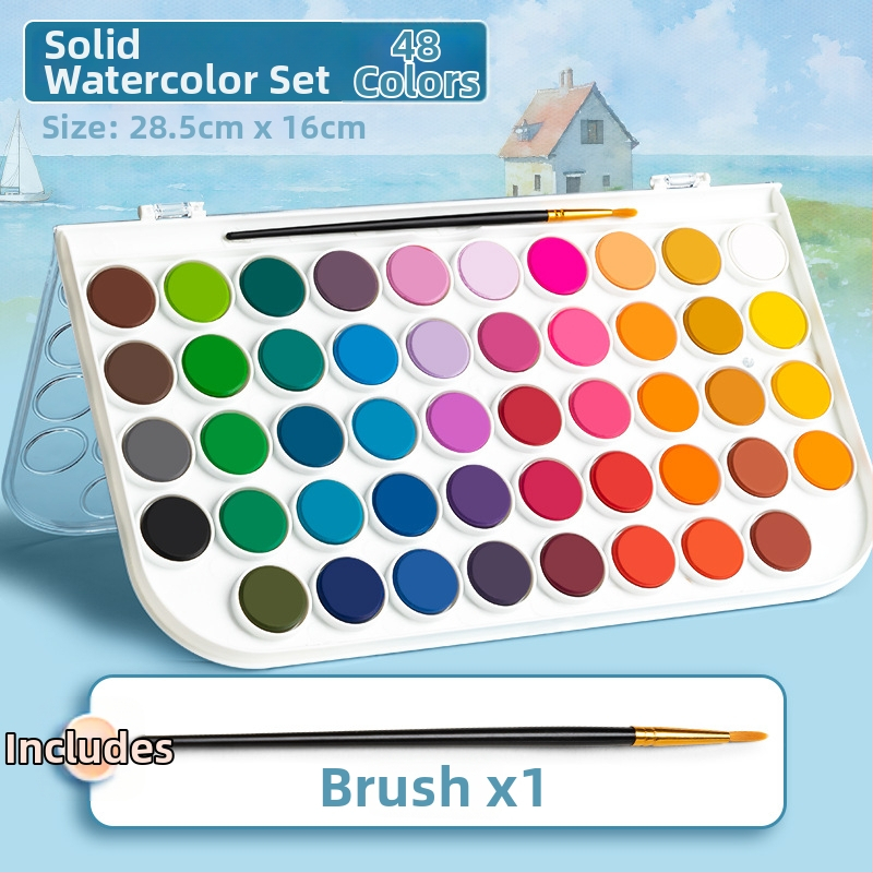 Truecolor akvarelide pigmendi komplekt – tahke pulber, 36 ühikut