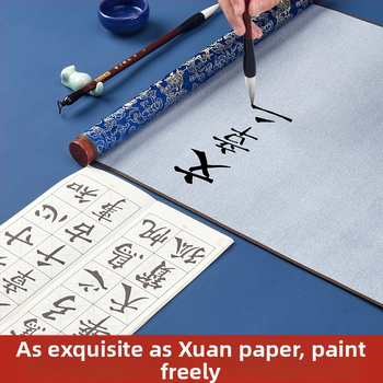 Kaligrafijos praktikos rinkinys vandens rašymo audiniui, greitai džiūstantis kopijų lapas su ryžių tinkleliu ir storesnis imitacinis ryžių popierius — įgaliotas privatus prekės ženklas