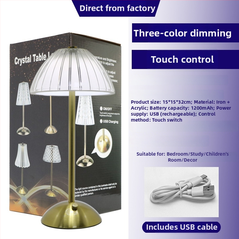 Öövalgusti – modernse minimalistliku stiiliga, akrüülvarjundiga, puutetundlik lüliti, sisseehitatud aku