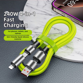 Visenmo 240W četveroinčni silikon kabel za podatke s USB, Lightning i USB-C priključcima