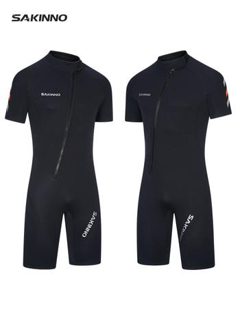 2 mm neopreno nailono trumpų rankovių nardymo kombinezonas, unisex, šiltas, prekės ženklas SAKINNO/Shark Kono