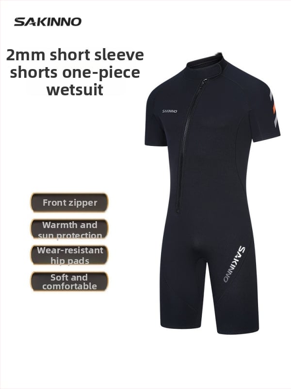 2 mm neopreno nailono trumpų rankovių nardymo kombinezonas, unisex, šiltas, prekės ženklas SAKINNO/Shark Kono