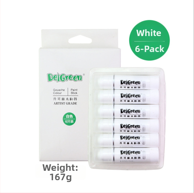 Lastele mõeldud tahke guaššistikk – vees lahustuv, pöörlev, karbis pakendatud, kingitus Deigreen/Dancolinilt