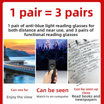 Kokkupanduvad progressiivsed multifokaalsed prillid presbiopiale fotokromaatsete läätsedega, sinise valguse filtratsioon ja anti-radiaatsioon ning asfäärilised läätsed