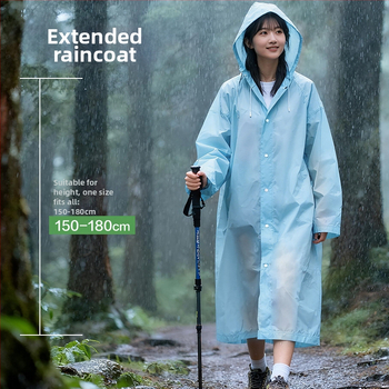 Ühekordne täiskasvanute vihmamantel väljakutseteks ja matkamiseks, PE kangas PE liimiga veekindla kihiga, tavaline paksus, ühe isiku ponšo