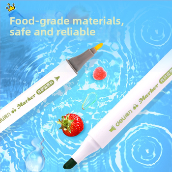 Deli markeripliiats – toidukvaliteediga, veepõhine, kahekordne ots, pestav akvarell pliiats lastele