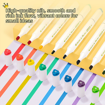 Deli markeripliiats – toidukvaliteediga, veepõhine, kahekordne ots, pestav akvarell pliiats lastele