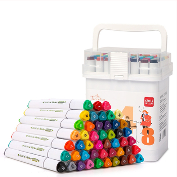 Deli markeripliiats – toidukvaliteediga, veepõhine, kahekordne ots, pestav akvarell pliiats lastele