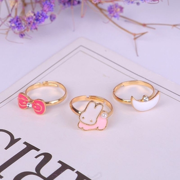 Lydinio žiedų rinkinys vaikams – 36 vnt., The Crown serija, elektroplatinavimas