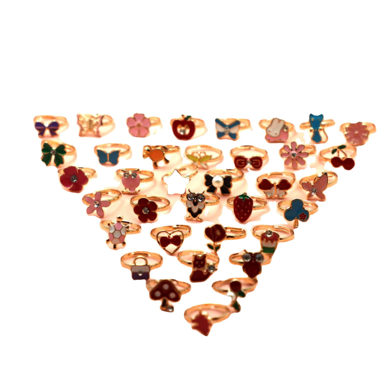 Set prstenova od legure za djecu – 36 komada, The Crown serija, elektroplatiranje