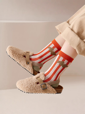 Dječje čarape srednje visine, s mrežastim uzorkom, 75% češljana pamuk, unisex, za sve sezone