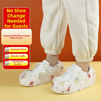 Vienkartiniai neaustų audinių apavo uždangalai, 50 vnt., dulkėms atsparūs ir neslystantys, namų naudojimui.