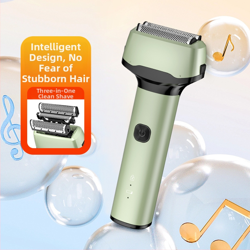 RUIBO Elektriline juukselõikur ja habemen, hõljuva peaga ja kahe teraga, märg- või kuivas kasutuses, 90+ minutit akut, 2-tunnine laadimine