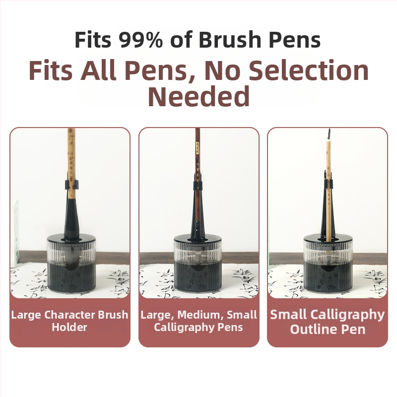 Daugiafunkcinis vienkartinis rašiklio laikiklis su anti-džiovinimo šepetėliu, drėkinanti rašiklis, kišenė su kilpa — plastikas, modelis 11, prekė: Tt/daily practice, logotipo spausdinimas, pritaikymas