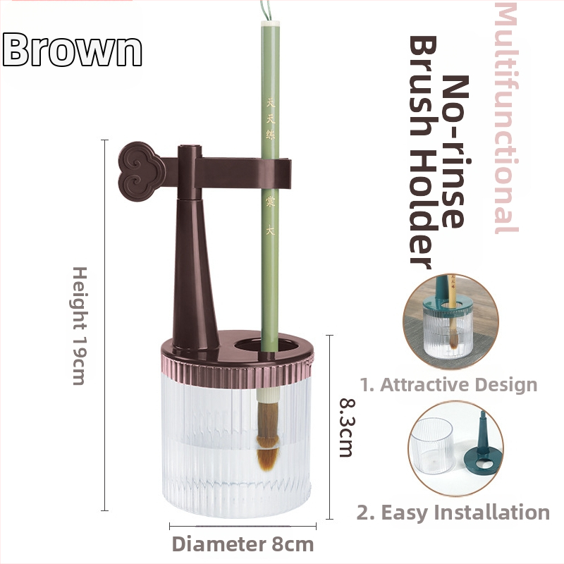 Daugiafunkcinis vienkartinis rašiklio laikiklis su anti-džiovinimo šepetėliu, drėkinanti rašiklis, kišenė su kilpa — plastikas, modelis 11, prekė: Tt/daily practice, logotipo spausdinimas, pritaikymas
