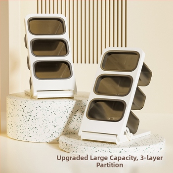 Touchmark Naji seeria - kallutatud pliiatsihoidja, plastikust ruudukujuline lauaorganisaator