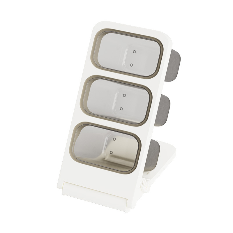 Touchmark Naji seeria - kallutatud pliiatsihoidja, plastikust ruudukujuline lauaorganisaator