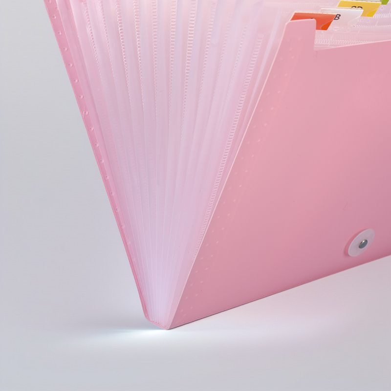 Akkordeono tipo failų organizatorius, 13 skyrių, PP plastikas, išorinis storis 0,5 mm / vidinis 0,12 mm, didelė talpa