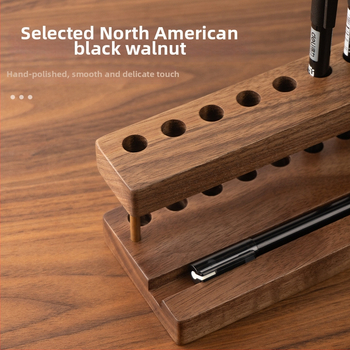 Medinis rašiklių ir šepetėlių laikiklis, arbatos ceremonijos stovas — Modelis 8044; Medžiaga: medis; Tinka dovanai: gimtadienis, apdovanojimas